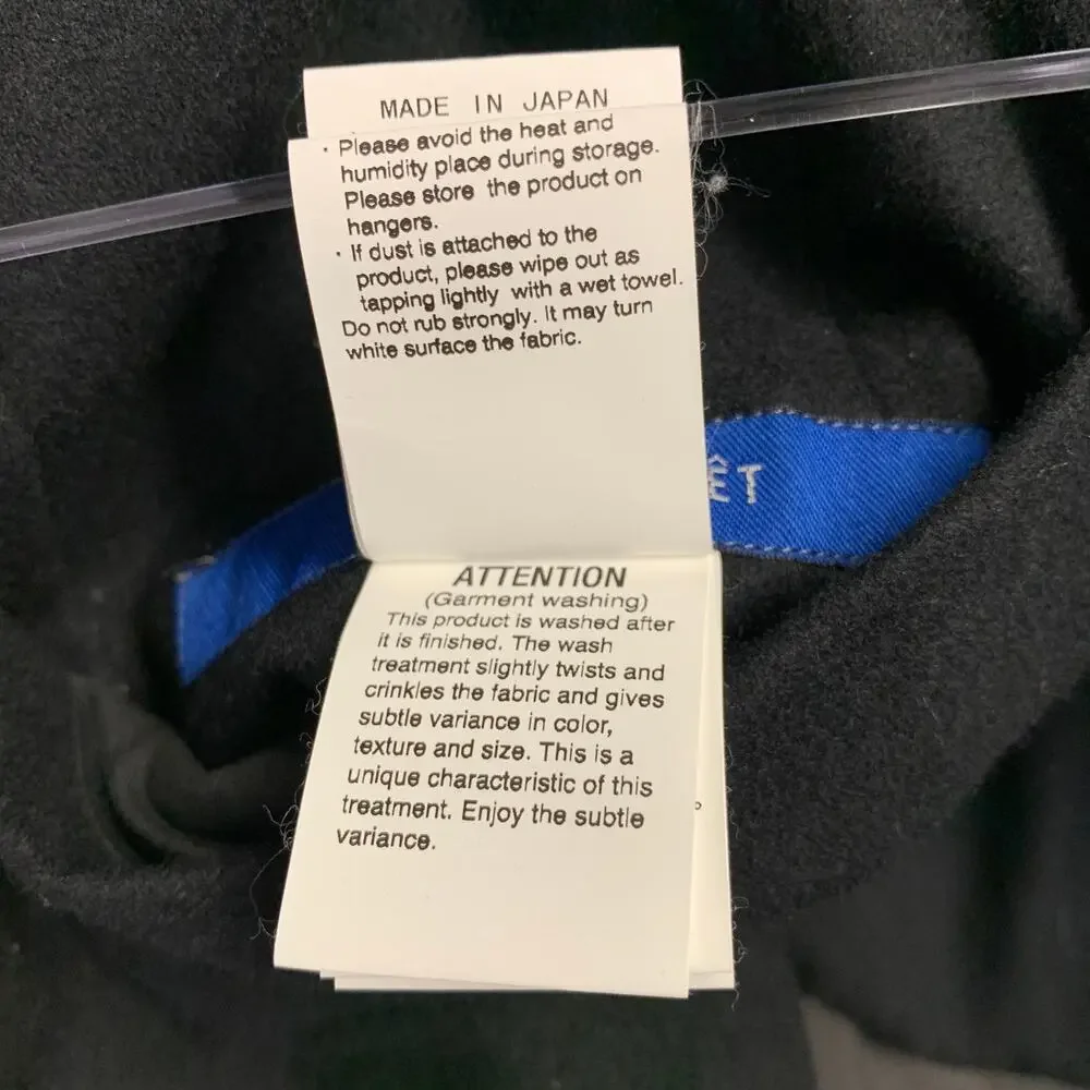 SAGE DE CRET Size M Black Grey Reversible Nylon Blend Jacket